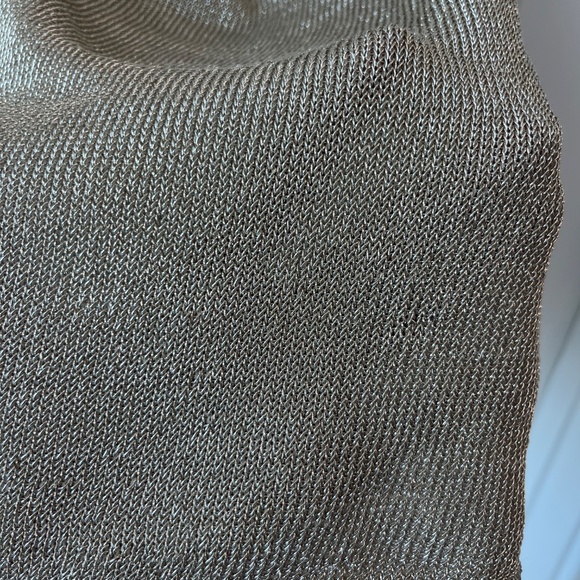 TOPSHOP Gold Metallic Chain Strap Cowl Neck Cami - Picture 6 of 9